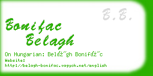 bonifac belagh business card